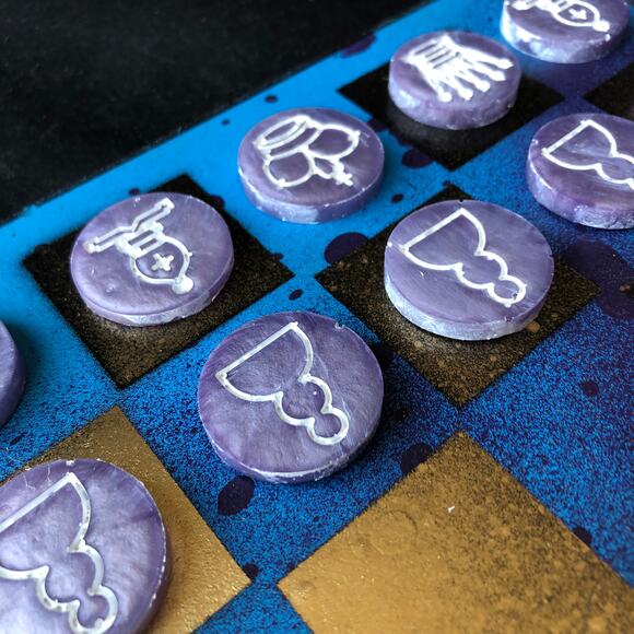 Chess Set - Golden Blue Splatter - Picture 8 of 9